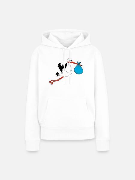 Storch - Frauen Premium Bio Hoodie - Weiß