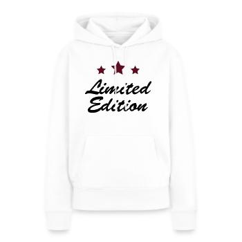 Limited Edition - Sweat à capuche Premium bio Femme - blanc - Devant - Julia (174cm)