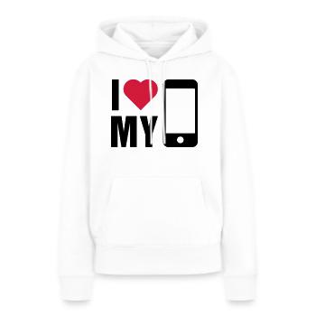 Love Handy - Frauen Premium Bio Hoodie - Weiß - Vorne - Julia (174cm)