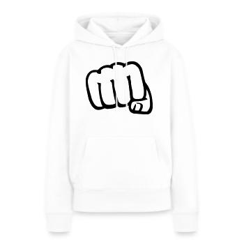 Faust - Frauen Premium Bio Hoodie - Weiß - Vorne - Julia (174cm)
