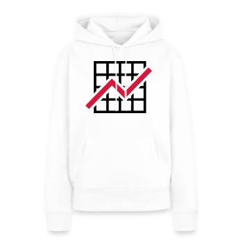 Diagramm - Frauen Premium Bio Hoodie - Weiß - Vorne - Julia (174cm)