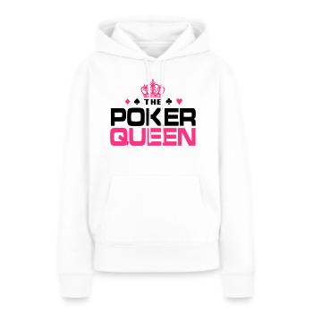 Poker Queen - Frauen Premium Bio Hoodie - Weiß - Vorne - Julia (174cm)