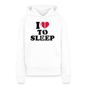 Schlafen - Frauen Premium Bio Hoodie - Weiß - Vorne - Julia (174cm)