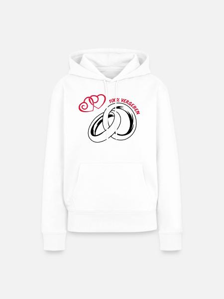 100_vergeben_eheringe_02 - Frauen Premium Bio Hoodie - Weiß