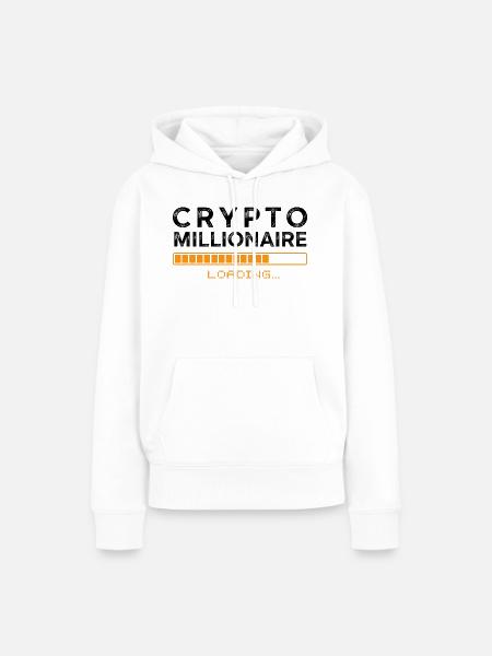 Bitcoin Crypto Millionär Laden - Frauen Premium Bio Hoodie - Weiß