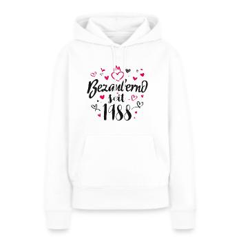 BEZAUBERND SEIT 1988 33 GEBURTSTAG GESCHENK FRAUEN - Frauen Premium Bio Hoodie - Weiß - Vorne - Julia (174cm)