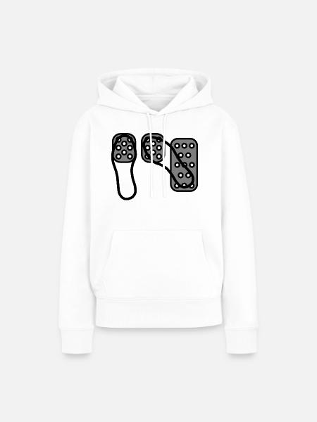 Pedale - Frauen Premium Bio Hoodie - Weiß