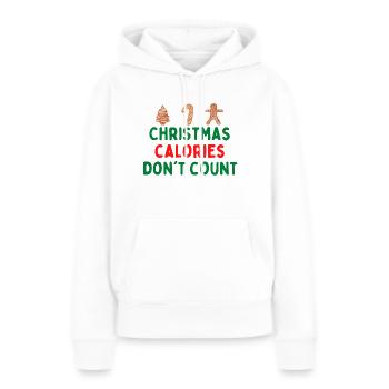 Les calories de Noël ne comptent pas - Sweat à capuche Premium bio Femme - blanc - Devant - Julia (174cm)