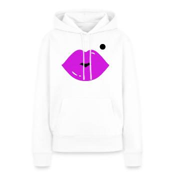Lippen mit Muttermal - Frauen Premium Bio Hoodie - Weiß - Vorne - Julia (174cm)