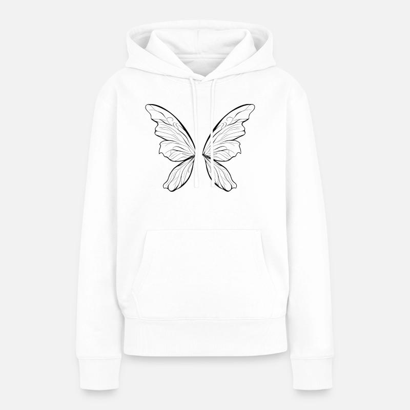 Ailes de fée - Sweat à capuche Premium bio Femme - blanc