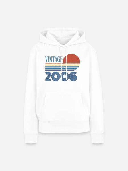 Jahrgang 2006 - Frauen Premium Bio Hoodie - Weiß