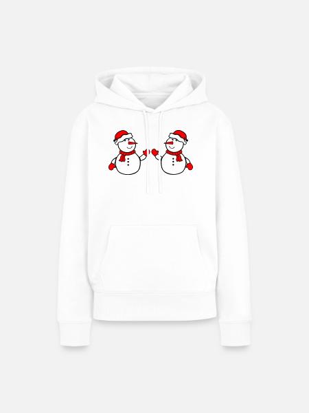 schneemann 2 - Frauen Premium Bio Hoodie - Weiß