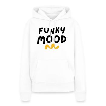 abgefahrene Stimmung - Frauen Premium Bio Hoodie - Weiß - Vorne - Julia (174cm)