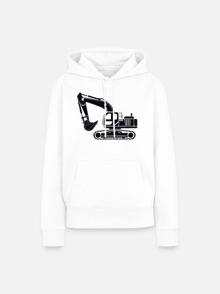 bagger - Frauen Premium Bio Hoodie - Weiß
