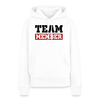 Team Mitglied - Frauen Premium Bio Hoodie - Weiß - Vorne - Julia (174cm)