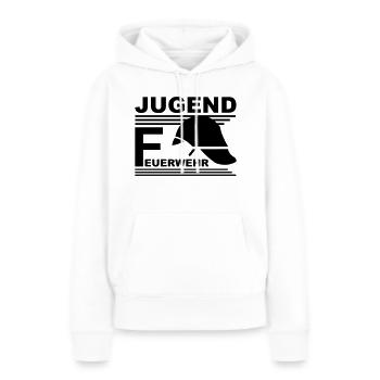 Casque de pompier de la jeunesse - Sweat à capuche Premium bio Femme - blanc - Devant - Julia (174cm)