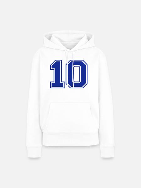 10 - Frauen Premium Bio Hoodie - Weiß