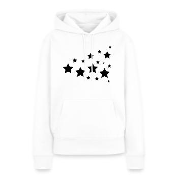 stars - Frauen Premium Bio Hoodie - Weiß - Vorne - Julia (174cm)