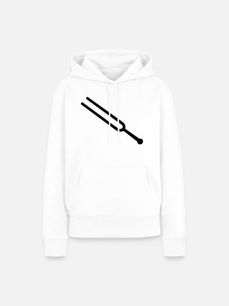 music tuning fork - Frauen Premium Bio Hoodie - Weiß