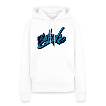 Karlsruhe - Sweat à capuche Premium bio Femme - blanc - Devant - Julia (174cm)