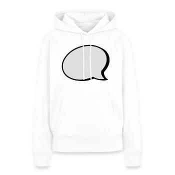 Sprechblase - Frauen Premium Bio Hoodie - Weiß - Vorne - Julia (174cm)