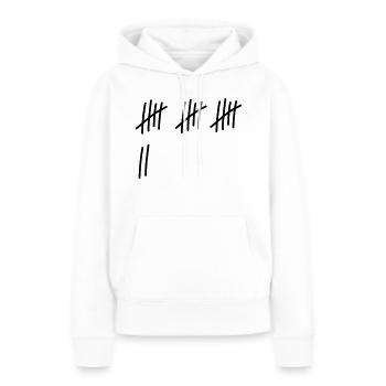 17 Striche // 17 Mal // Geburtstag // Geschenk - Frauen Premium Bio Hoodie - Weiß - Vorne - Julia (174cm)