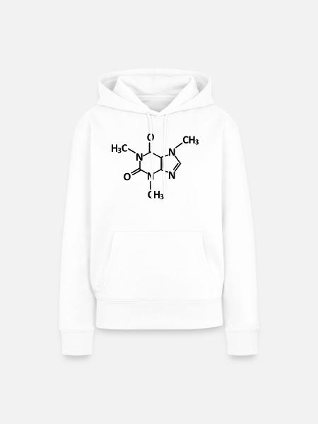 coffein - Frauen Premium Bio Hoodie - Weiß