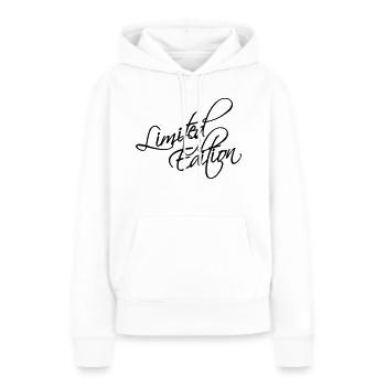 Limited Edition - Sweat à capuche Premium bio Femme - blanc - Devant - Julia (174cm)