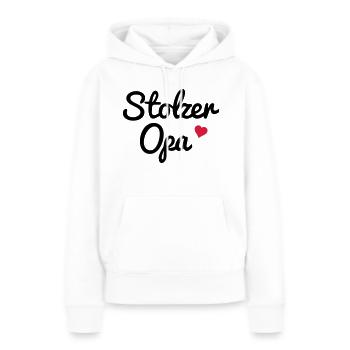 Stolzer Opa - Frauen Premium Bio Hoodie - Weiß - Vorne - Julia (174cm)