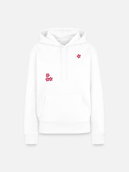 Blüten / blossoms (1c) - Frauen Premium Bio Hoodie - Weiß