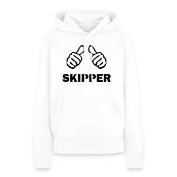skipper - Frauen Premium Bio Hoodie - Weiß - Vorne - Julia (174cm)