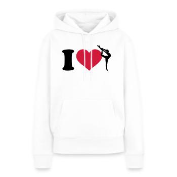 Gymnastik - Frauen Premium Bio Hoodie - Weiß - Vorne - Julia (174cm)