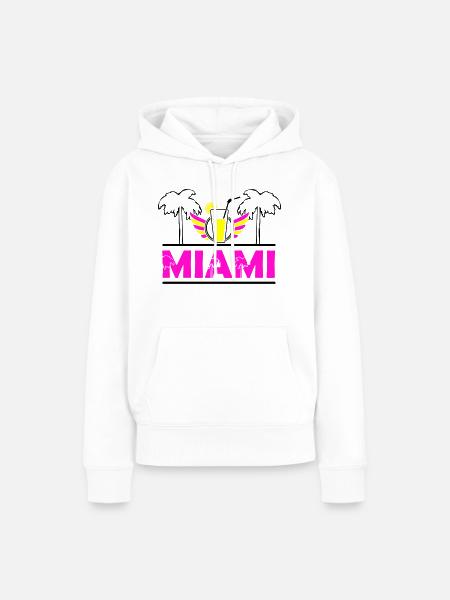 miami - Frauen Premium Bio Hoodie - Weiß