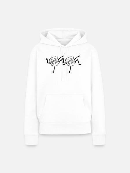 Team tanzende Monster - Frauen Premium Bio Hoodie - Weiß