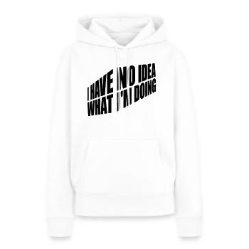 Aucune idée - Sweat à capuche Premium bio Femme - blanc - Devant - Julia (174cm)