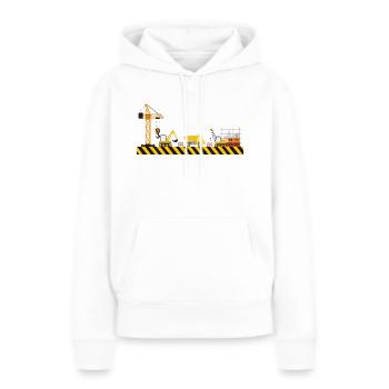 travaux construction jouet enfant - Sweat à capuche Premium bio Femme - blanc - Devant - Julia (174cm)