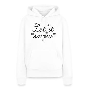 Letitsnow - Frauen Premium Bio Hoodie - Weiß - Vorne - Julia (174cm)