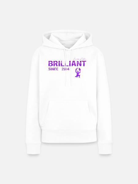 Brilliant since 2014 - Frauen Premium Bio Hoodie - Weiß
