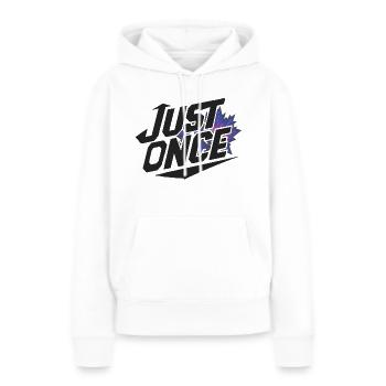 Ahornblätter nur einmal dunkel - Frauen Premium Bio Hoodie - Weiß - Vorne - Julia (174cm)