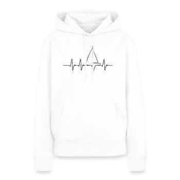 Segelboot Heartbeat Segelboot - Frauen Premium Bio Hoodie - Weiß - Vorne - Julia (174cm)