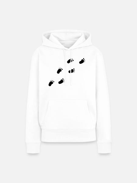 Babyfüße - Frauen Premium Bio Hoodie - Weiß