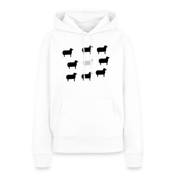 sheep, lales moutons, les agneaux, les agneaux, de - Sweat à capuche Premium bio Femme - blanc - Devant - Julia (174cm)