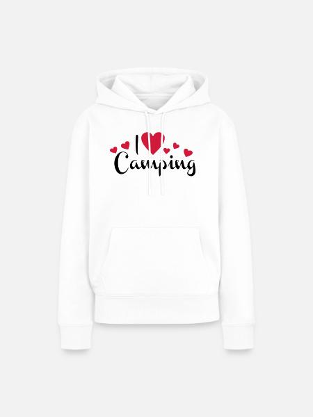 camping - Frauen Premium Bio Hoodie - Weiß