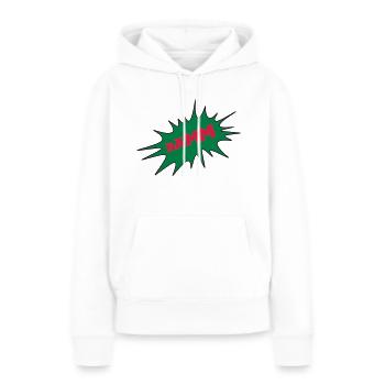 Bääm, Sprechblase, Comic, Cartoon, Gedankenblase, - Frauen Premium Bio Hoodie - Weiß - Vorne - Julia (174cm)