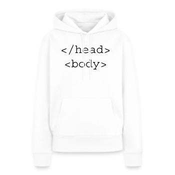 HTML Girl - Frauen Premium Bio Hoodie - Weiß - Vorne - Julia (174cm)
