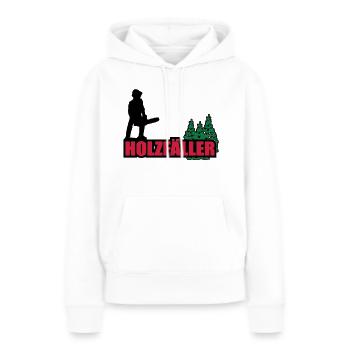 holzfäller - Frauen Premium Bio Hoodie - Weiß - Vorne - Julia (174cm)