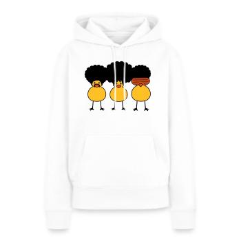 Funky Chicks - Sweat à capuche Premium bio Femme - blanc - Devant - Julia (174cm)