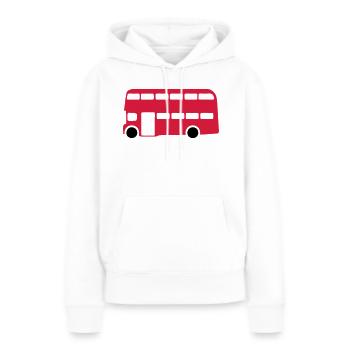 Englisch Englisch-Bus 1 - Frauen Premium Bio Hoodie - Weiß - Vorne - Julia (174cm)