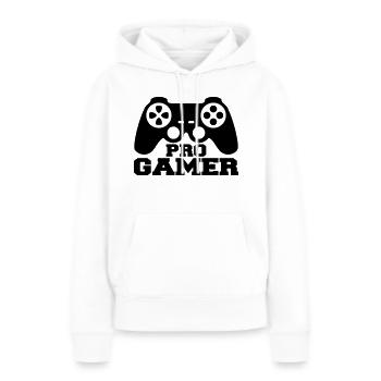 Pro Gamer Logo - Frauen Premium Bio Hoodie - Weiß - Vorne - Julia (174cm)