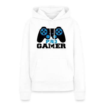 Pro Gamer Logo - Frauen Premium Bio Hoodie - Weiß - Vorne - Julia (174cm)